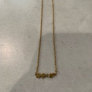 Kate Spade Gold Triple ♠️ Necklace + CZ Diamond